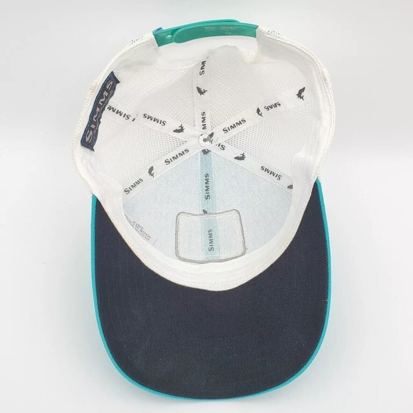 Simms Fishing‎ Products Patch Logo Snapback Adjustable Teal Blue Mesh Hat Cap - Picture 6 of 8